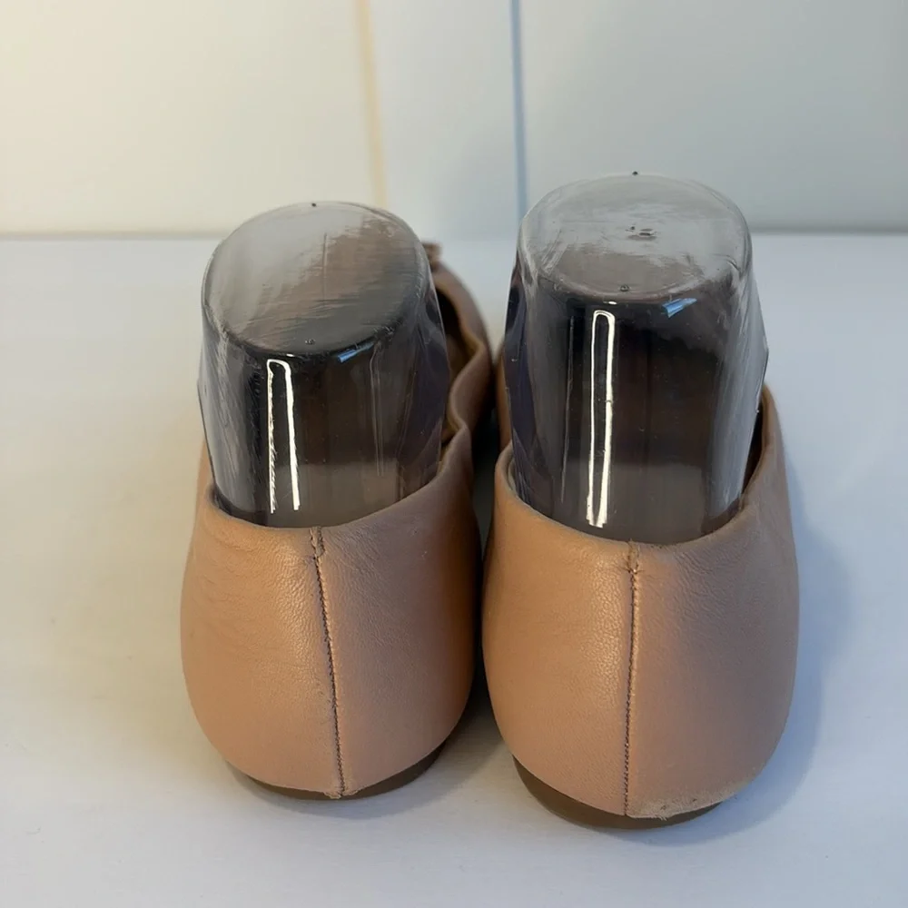 Tory Burch Melinda Powder Coated Blush/Tan Ballet Flats